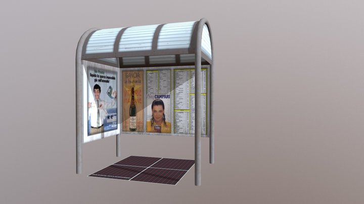 Bus Stop 3D Model