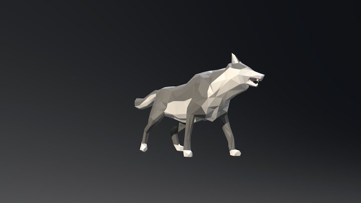 Wolf Attack Animation 3D Model