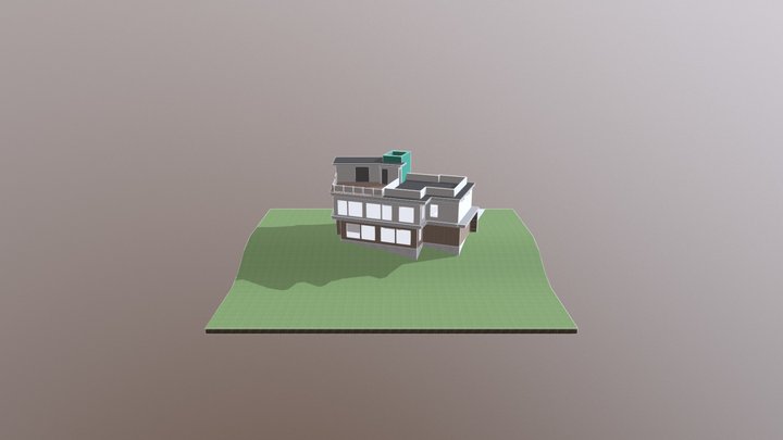 Contemporary Hillside Home 3D Model