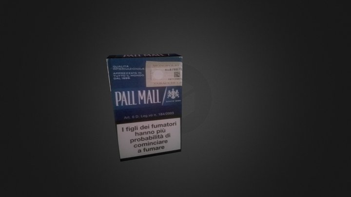 Sigaretta Pall Mall 3D Model