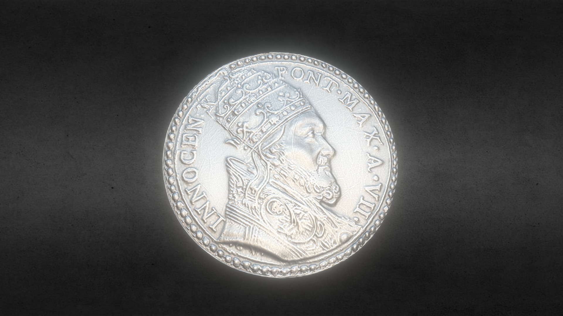 3D model Vatican Coin - This is a 3D model of the Vatican Coin. The 3D model is about a coin with a design on it.