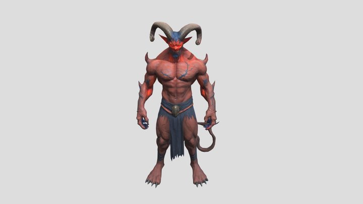 Realistic Demon 3D Character 3D Model