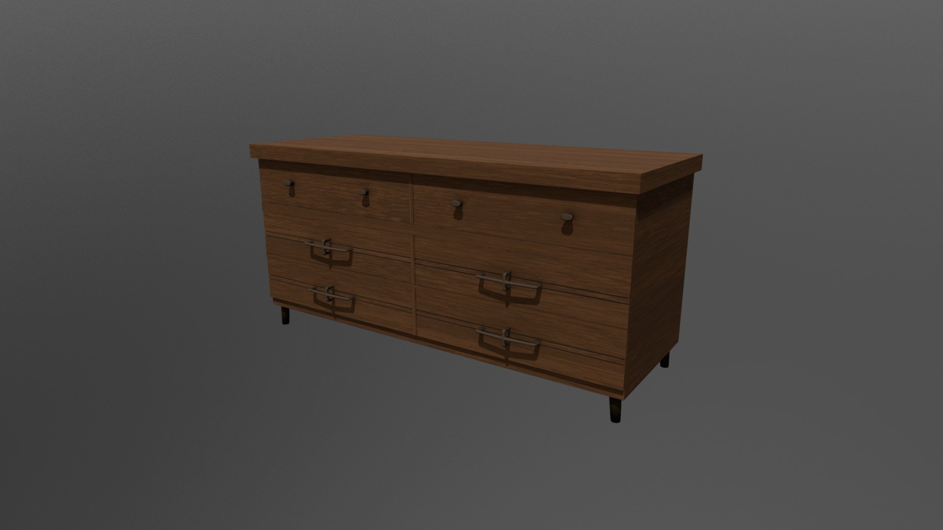 Wooden Dresser - 3D model by Pickle55100 [dcd5aa6] - Sketchfab