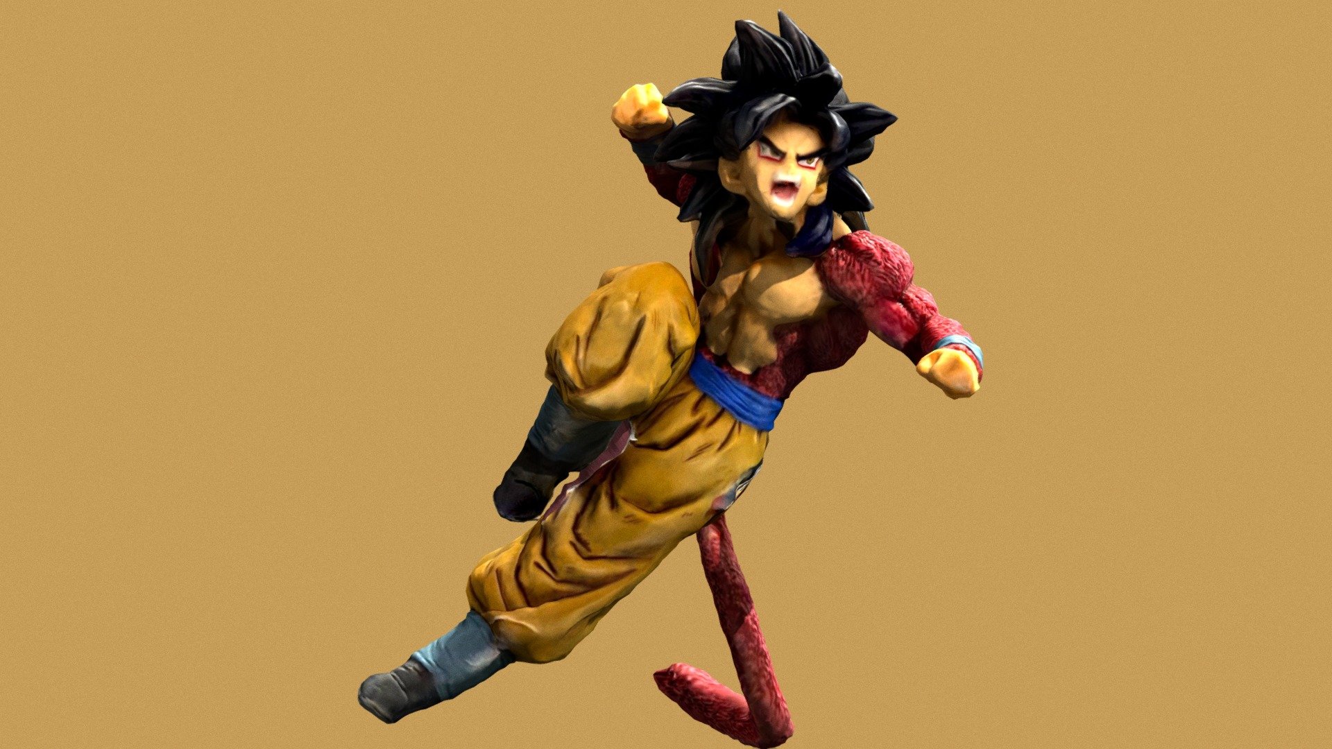 GOKU SUPER SAIYAJIN 4 - SS4 - BIONIC3D free 3D model 3D printable