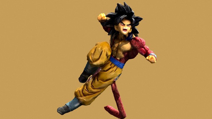 Goku (Super Saiyan 4 from Dragonball GT) 3D Model