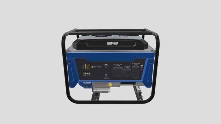 Gasoline Portable Generator PBR (AR/VR) 3D Model