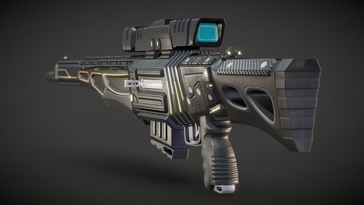 thermite charged sniper rifle 3D Model