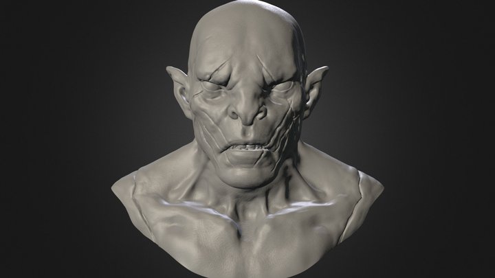 Azog Bust 3D Model