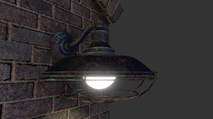 Wall and Light 3D Model