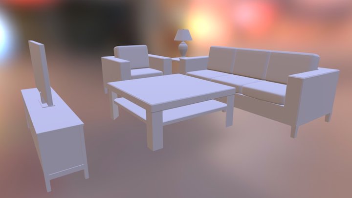 Living Room Set 3D Model