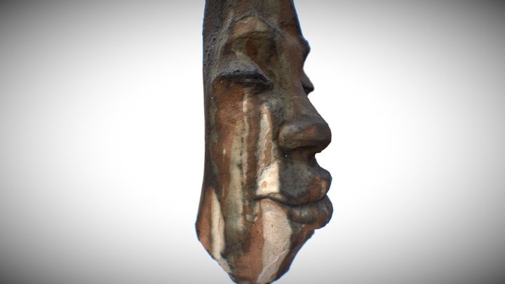 Menhir Face Ceramic Mixture 3D Model