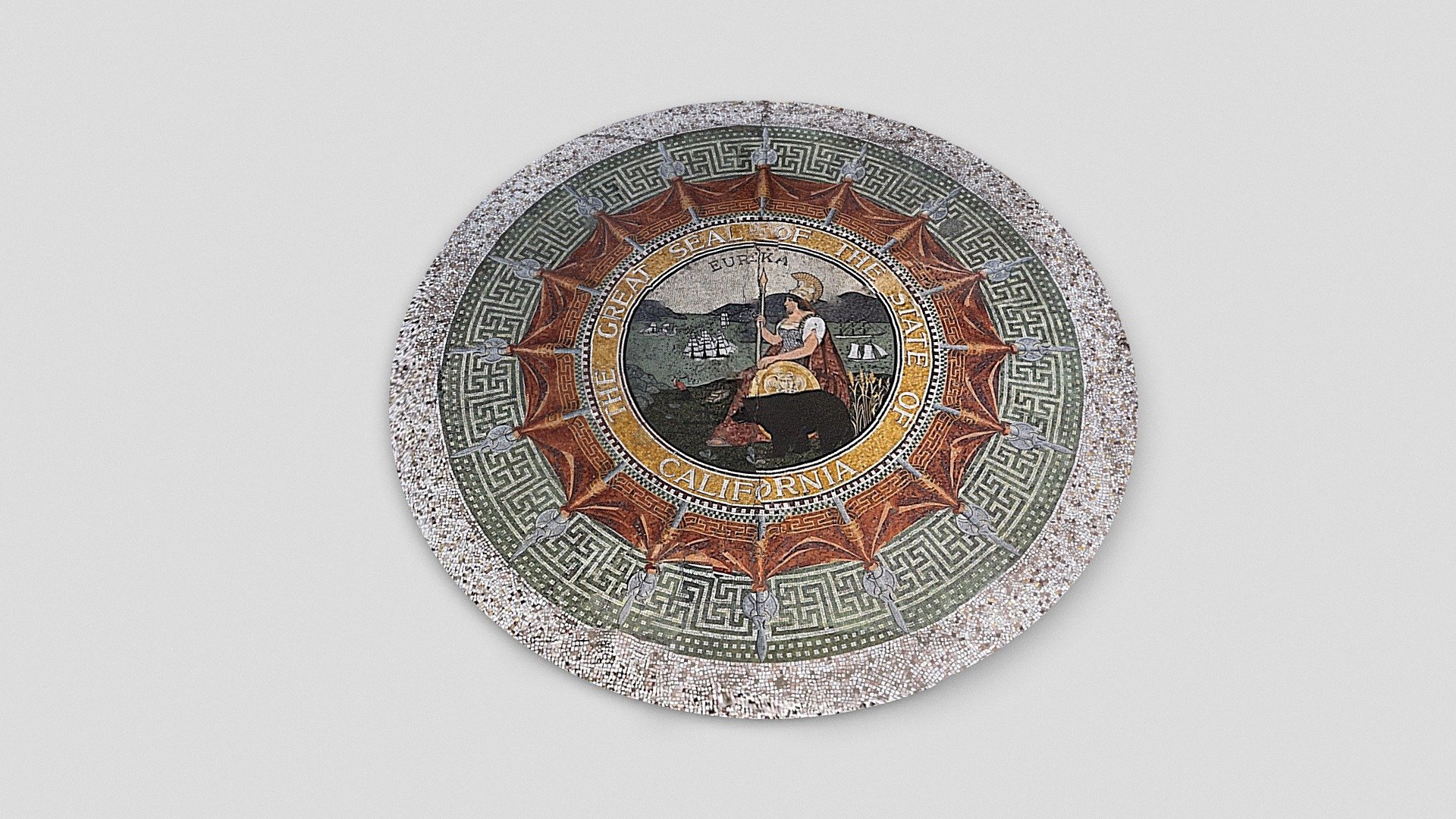 Great Seal of California mosaic (Scaniverse)