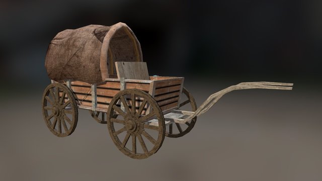 Wild West Wagon 3D Model