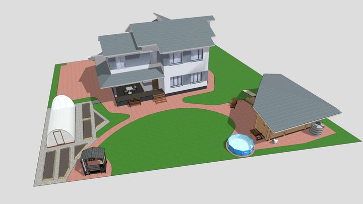 "Оболдино" - ландшафтный проект (эскиз) 3D Model