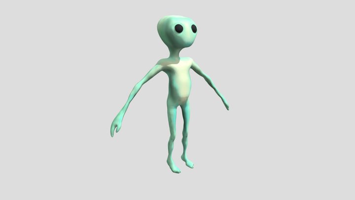 Alien Model Character Rigged 3D Model