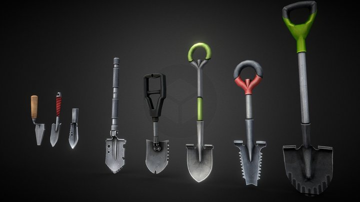 Shovel Design digger garden hunter 3D Model
