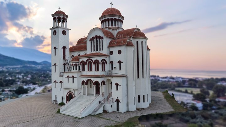 Saint Raphael Church Platamon Greece 3D Model