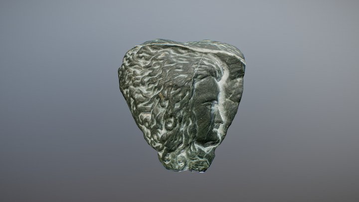 Rock head sculpture 3D Model