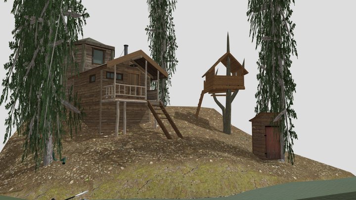 DAE diorama - Forest loner 3D Model