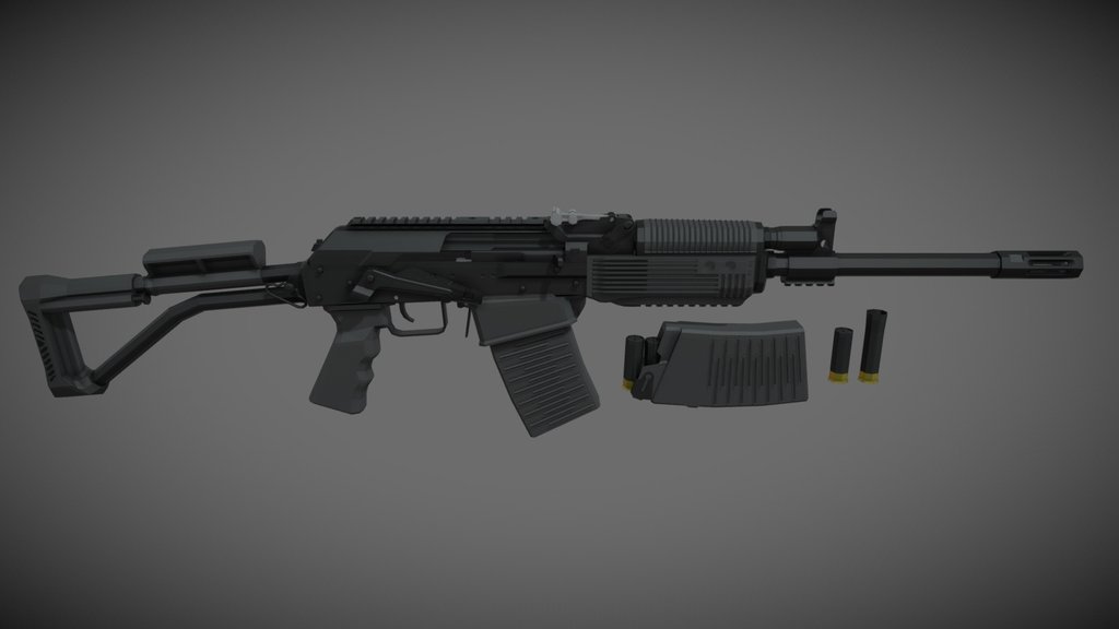 low-poly Vepr 12 Molot