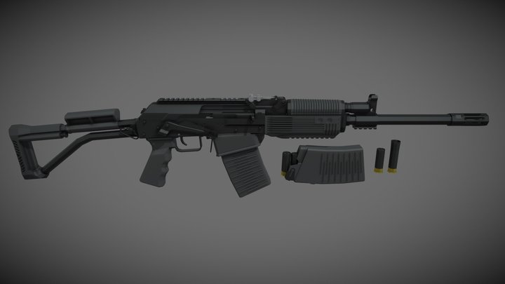low-poly Vepr 12 Molot – Free 3D Model STL