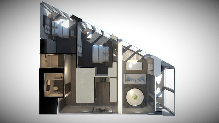 The Madison - 2 Bed Apartment 3D Model