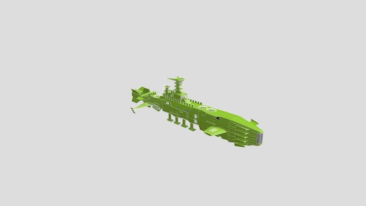 space battleship Yamato comet empire battleship 3D Model