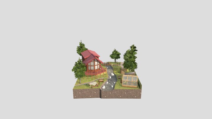 DAE Diorama - Grandma's House 3D Model