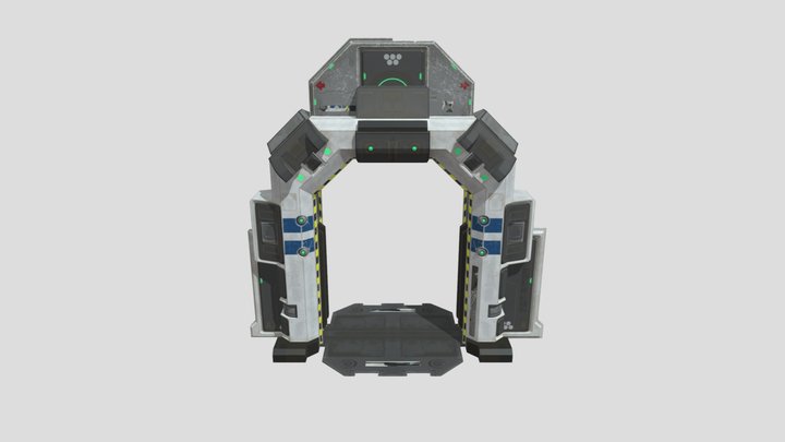 Sci Fi Door Loop - Door Close Malfunction 3D Model