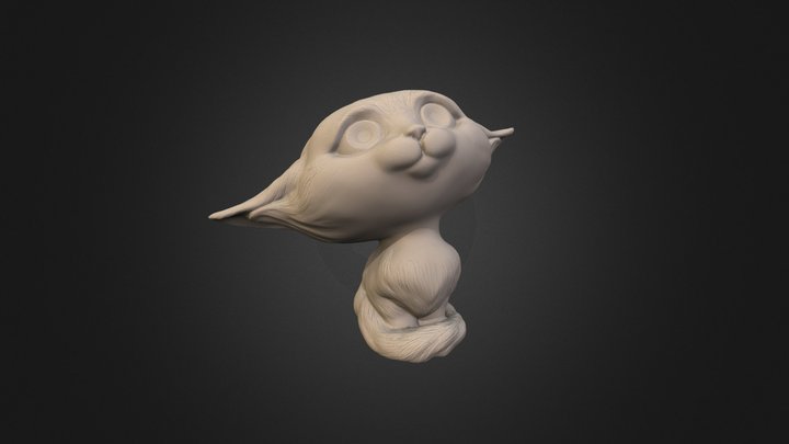 Clay kitten 3D Model