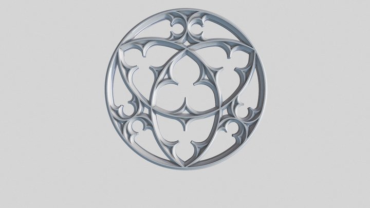 Rose gothique flamboyante 3D Model