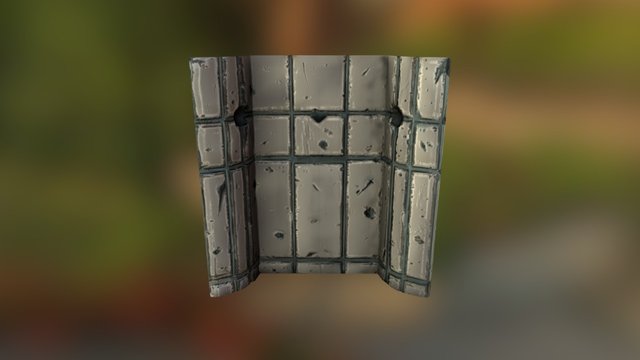 Destroyed Wall 3D Model
