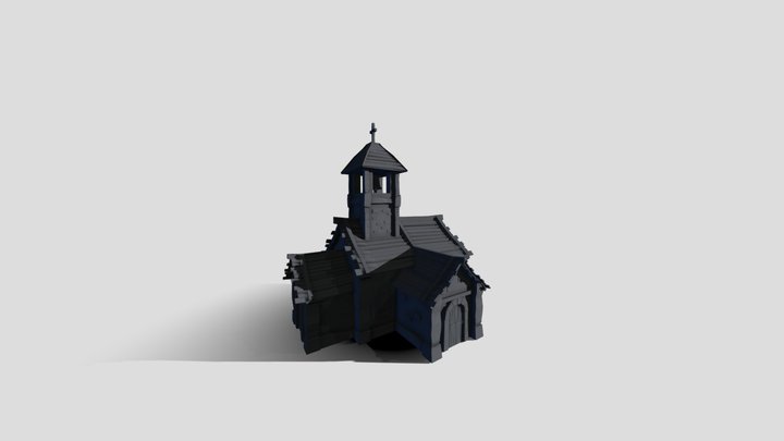 Igreja Low Poly 3D Model