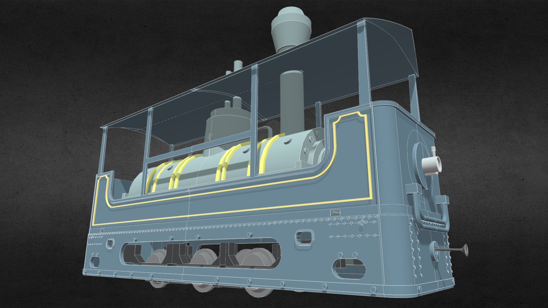 Old steam tramway motor - Download Free 3D model by Loire Dessin ...