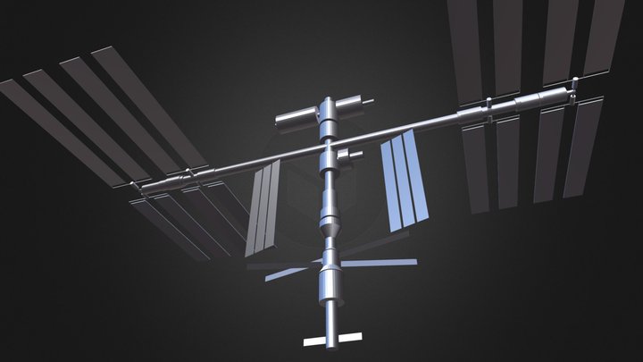 International Space Station (ISS) In Primitives 3D Model
