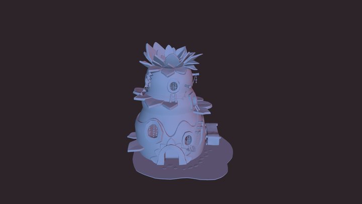 Tiny succulent House 3D Model