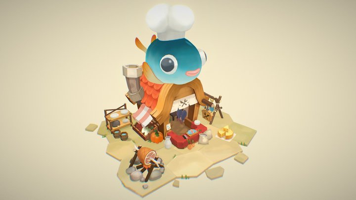 Fish Shop 3D Model