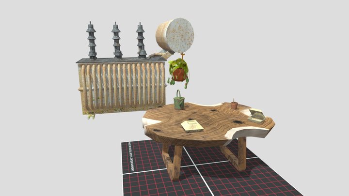DAE 5 Finished props - Eco House 3D Model