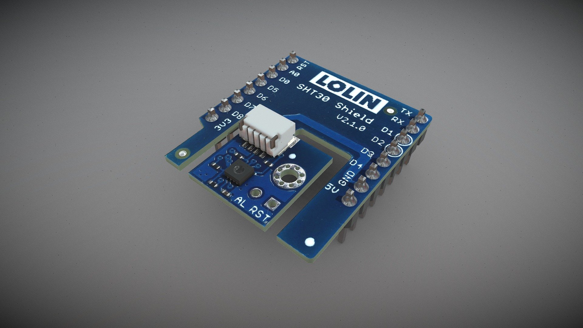Temp and humidity shield sht30 wemos d1 mini download free 3d model