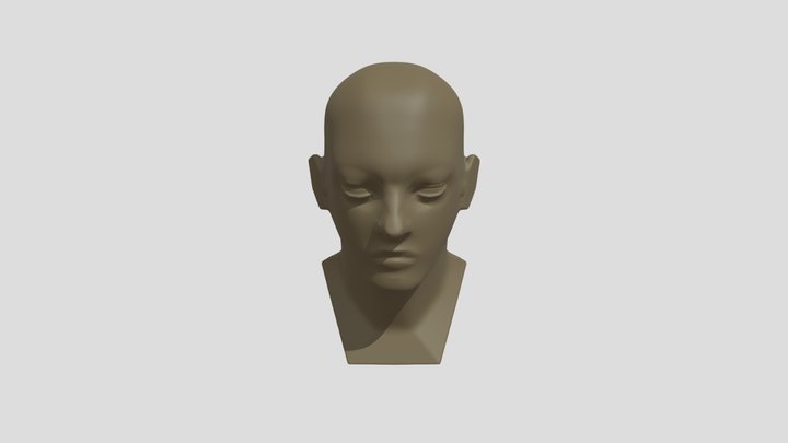 a black man head 3D Model