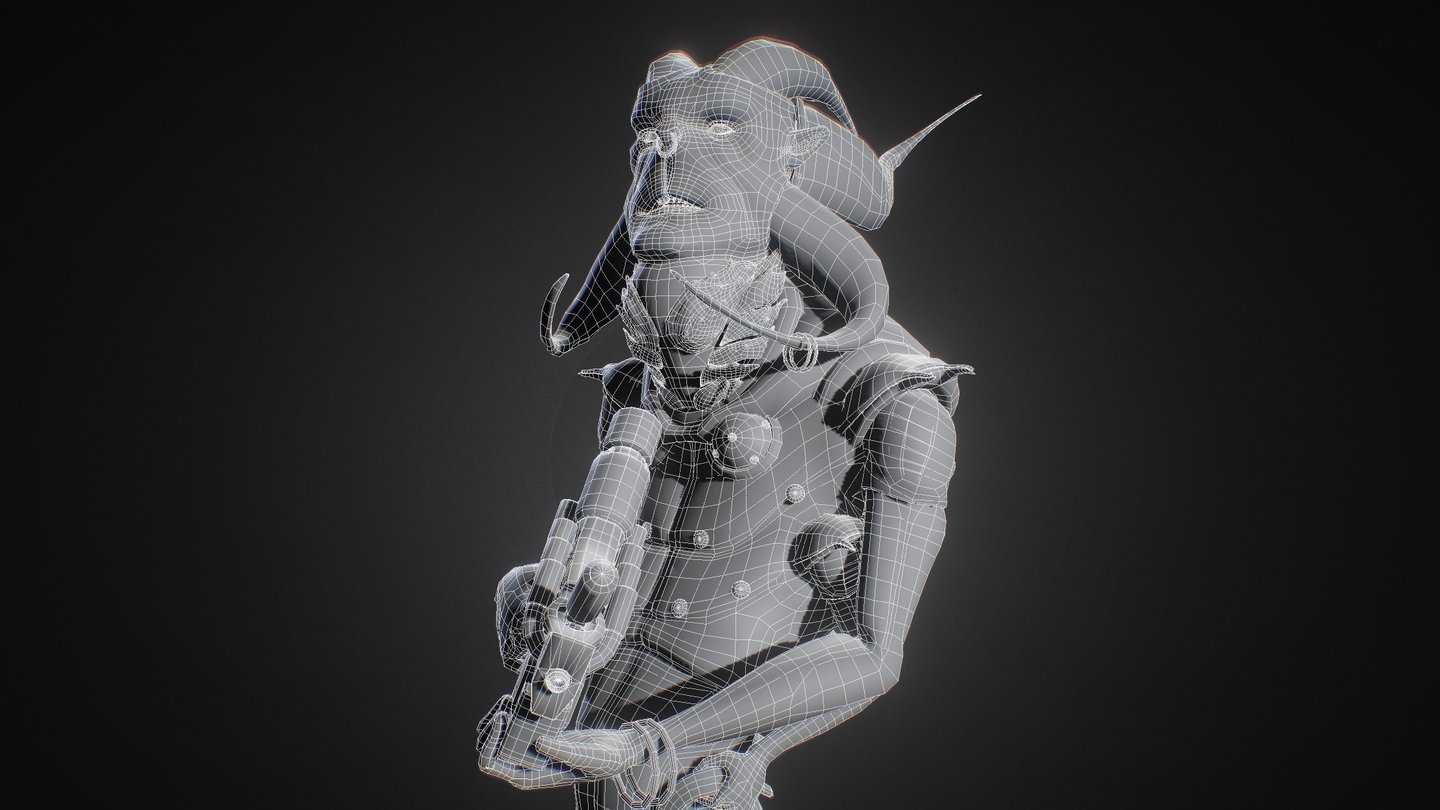 Red Tusk Posed Low - 3D model by phi (@o0i0o) [dcf3257] - Sketchfab