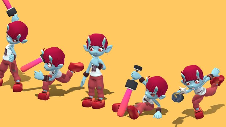 Catch Force Heroes' - Action Poses 3D Model