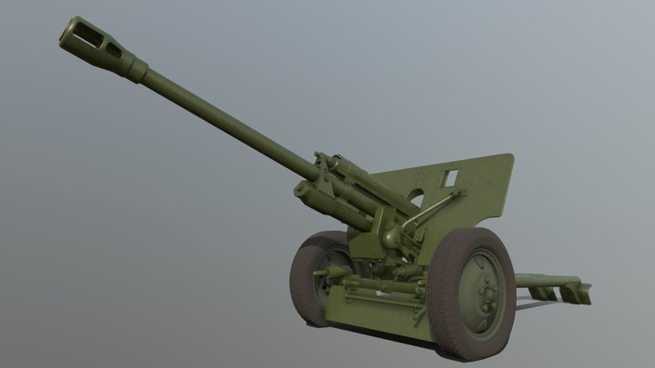 ZiS-3 gun 3D Model