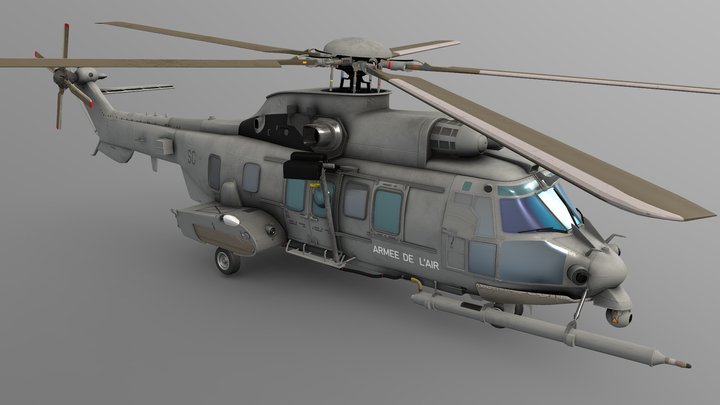 Airbus Helicopters H225M Caracal 3D Model