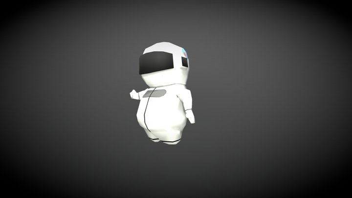 Cartoon Space Man 3D Model