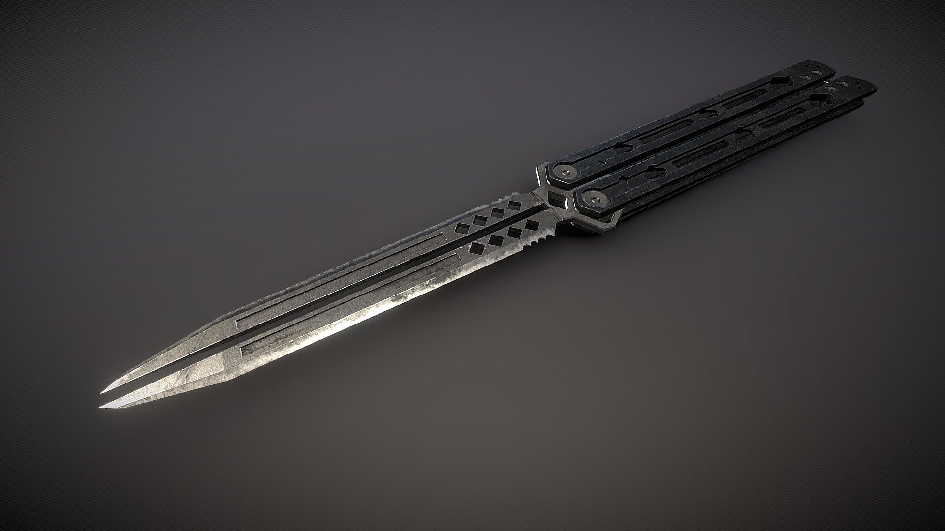 3D Butterfly Knife / Balisong Knife 3D model by lynx9810 [dcf72f7
