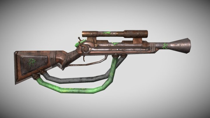 Warhammer Fantasy Warplock Musket 3D Model