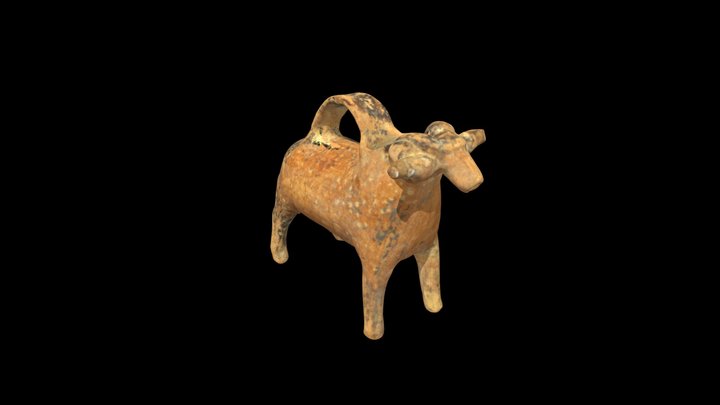 Cypriot Terracotta Ram Rhyton 3D Model