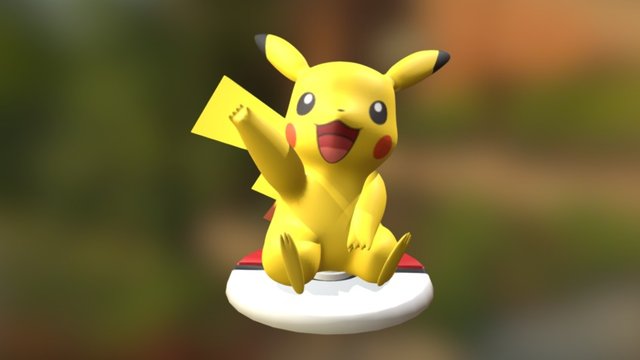 Pikachu Figurine 3D Model