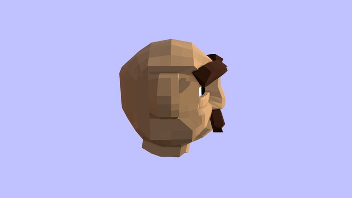 Low Poly Head 3D Model